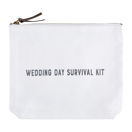 Wedding Day Survival Kit Canvas Zip Pouch - 2 Pieces Per Package