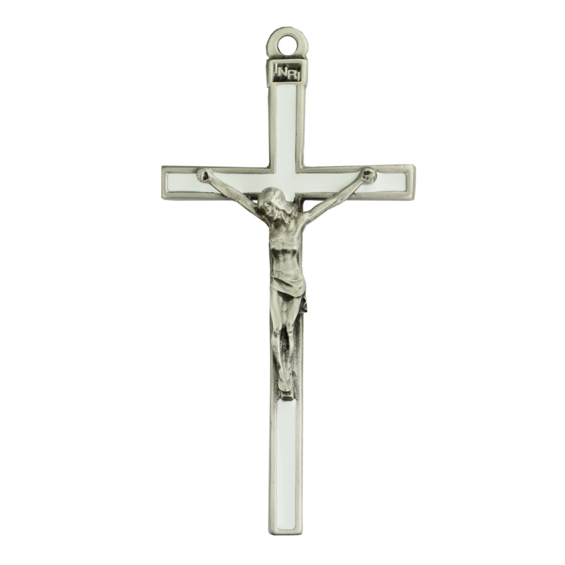White Crib Crucifix