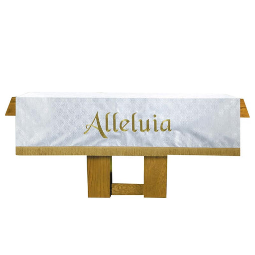 White Maltese Cross Altar Frontal - Alleluia