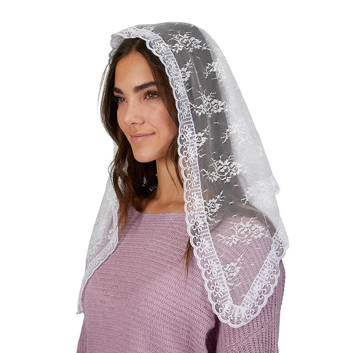 White Traditional Chapel Veil