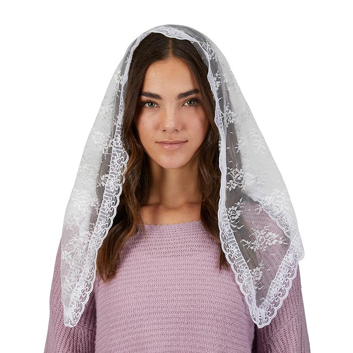 White Traditional Chapel Veil