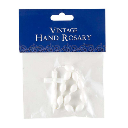 White Vintage Hand Rosary - 12 Pieces Per Package