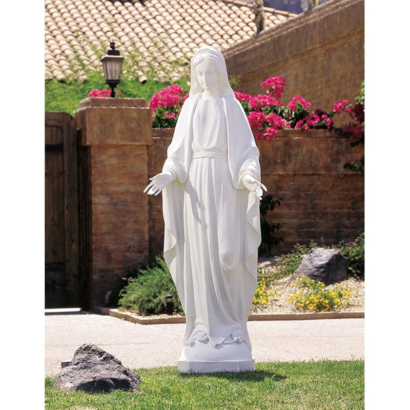 58" H Our Lady of Grace White Statue