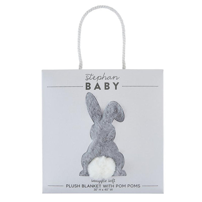 Winter Wonderland Bunny Plush Blanket - 2 Pieces Per Package