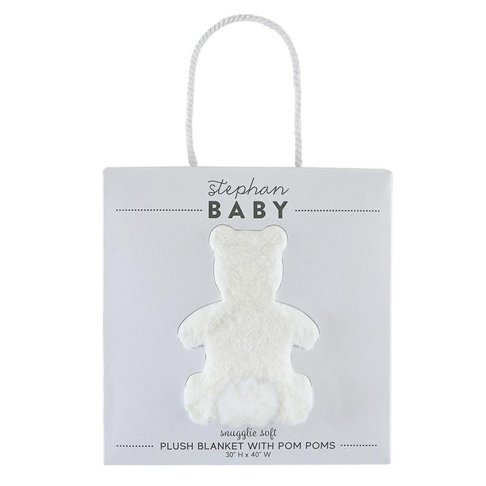 Winter Wonderland Polar Bear Plush Blanket - 2 Pieces Per Package