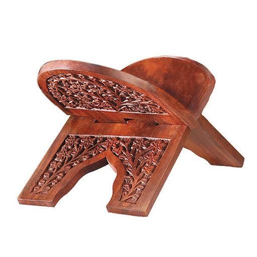 6.5" Wood Carved Bible Stand