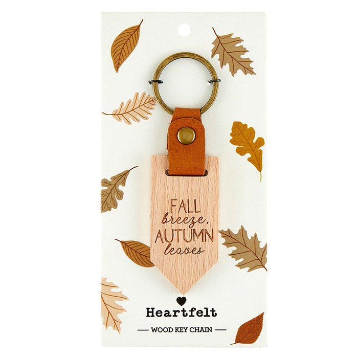 Wood Keychain - Love Fall