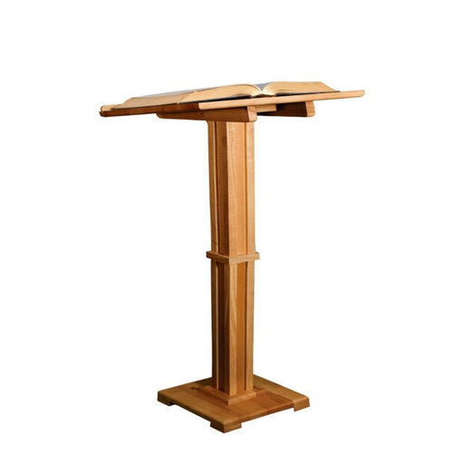 Wood Standing Lectern - Pecan Stain