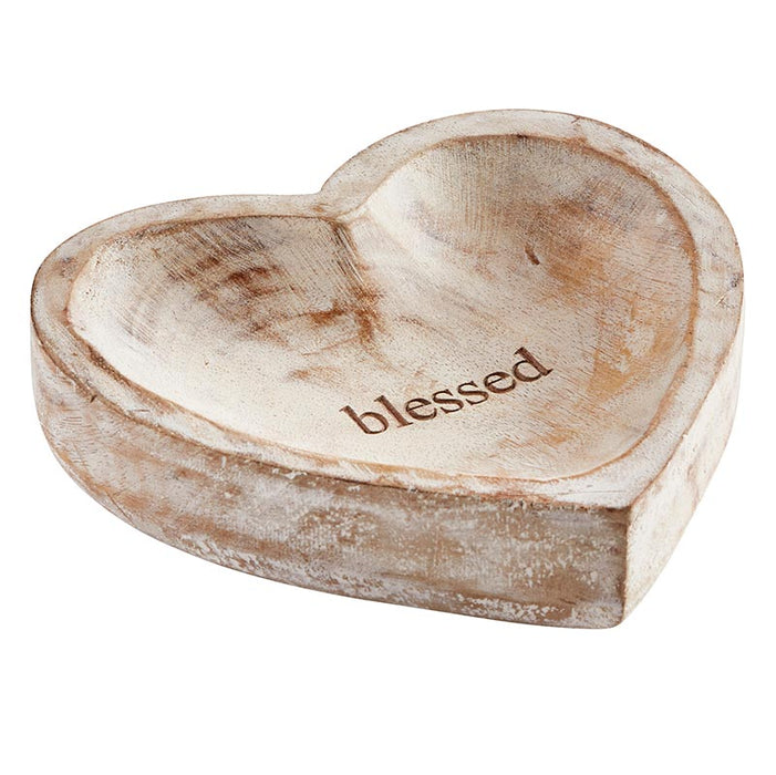 Wooden Heart - Blessed - 2 Pieces Per Package