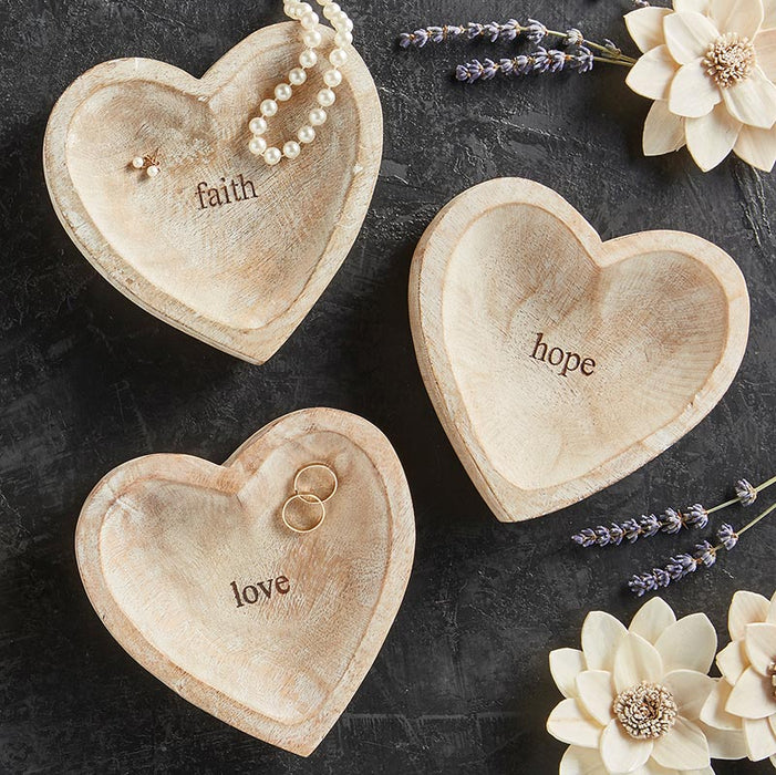 Wooden Heart - Faith - 2 Pieces Per Package