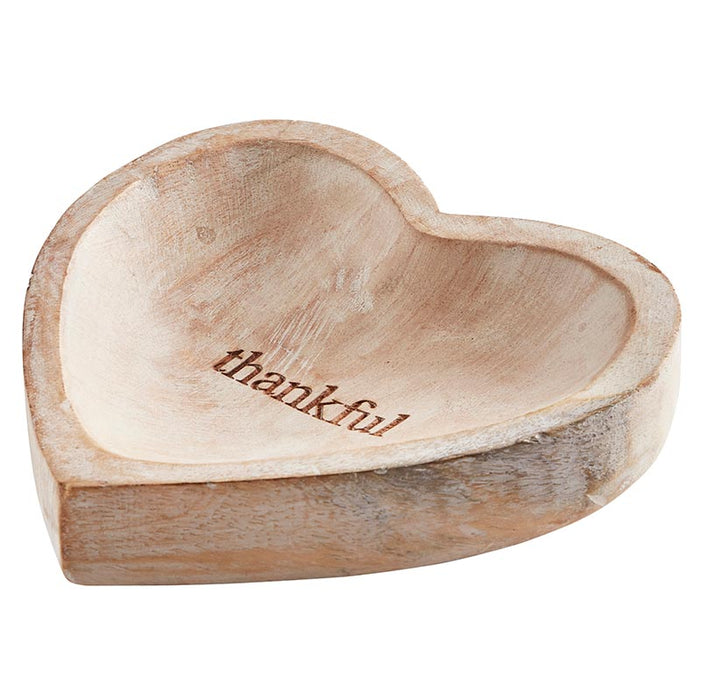 Wooden Heart - Thankful - 2 Pieces Per Package