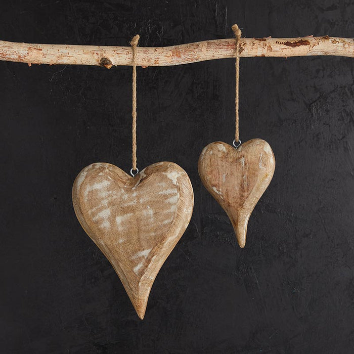 Wooden Heart Ornament - Large