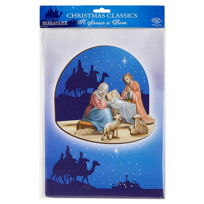 Wooden Holy Family Nativity 3D Desk Stand