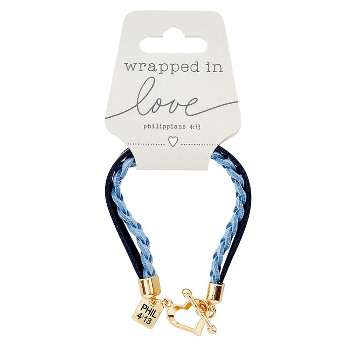 Wrapped in Love Blue Bracelet - 4 Pieces Per Package