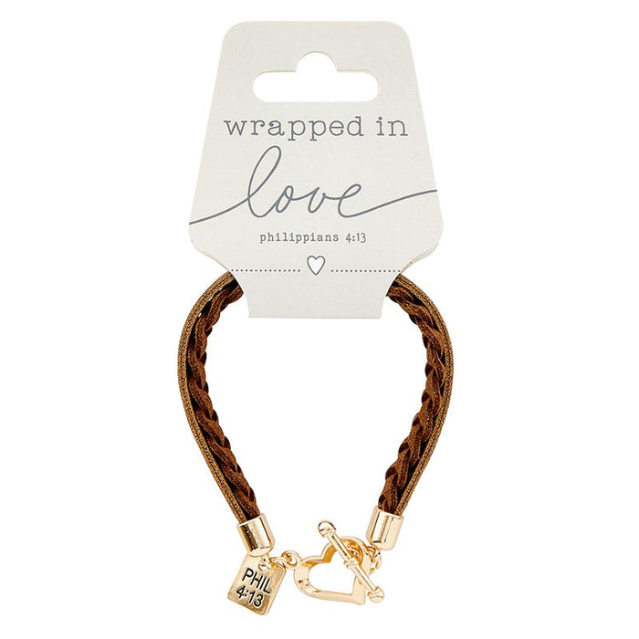 Wrapped in Love Brown Bracelet - 4 Pieces Per Package