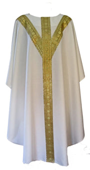 Y2311 Gold Metallic Y Orphrey Chasuble