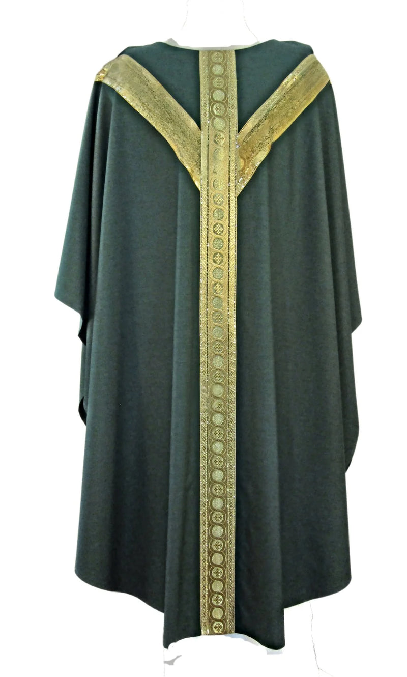 Y2311 Gold Metallic Y Orphrey Chasuble