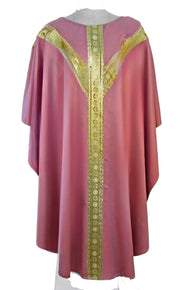 Y2311 Gold Metallic Y Orphrey Chasuble