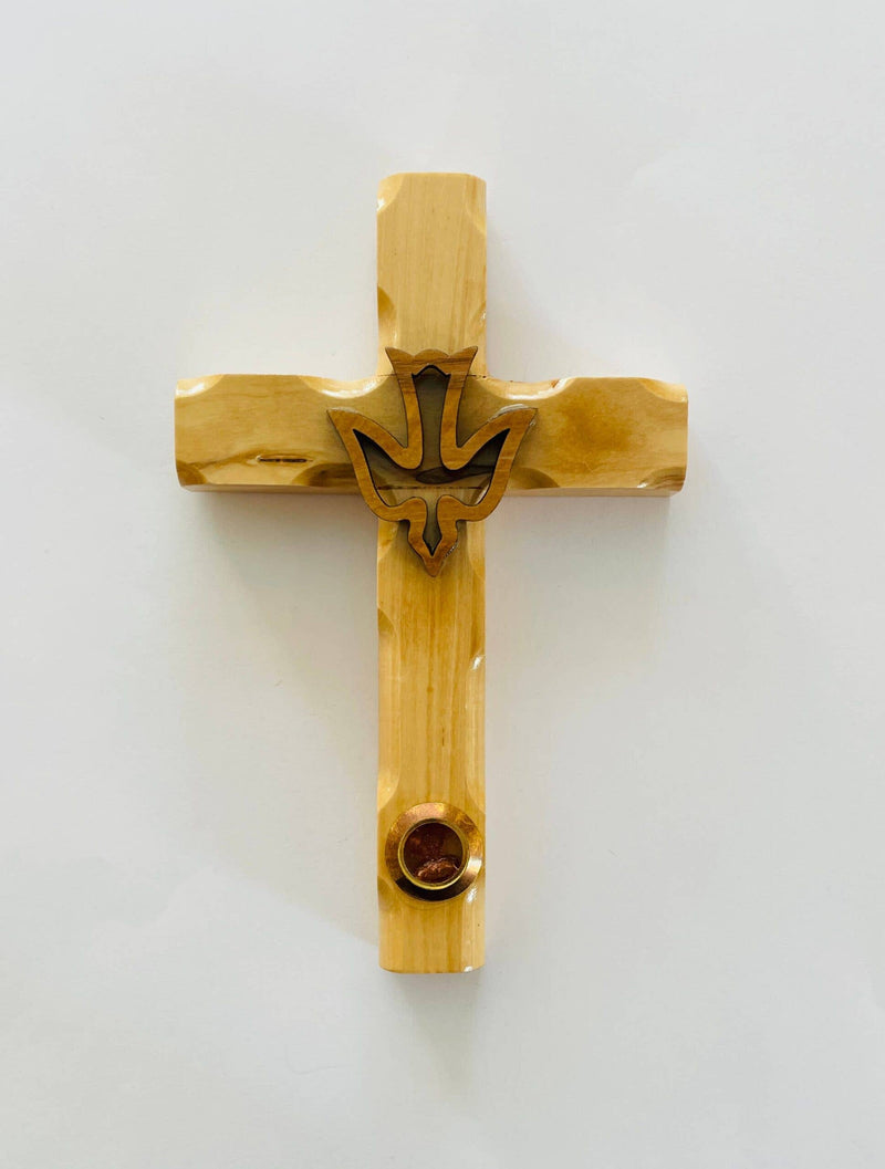 Olive Wood Holy Spirit Cross from Holy Land 