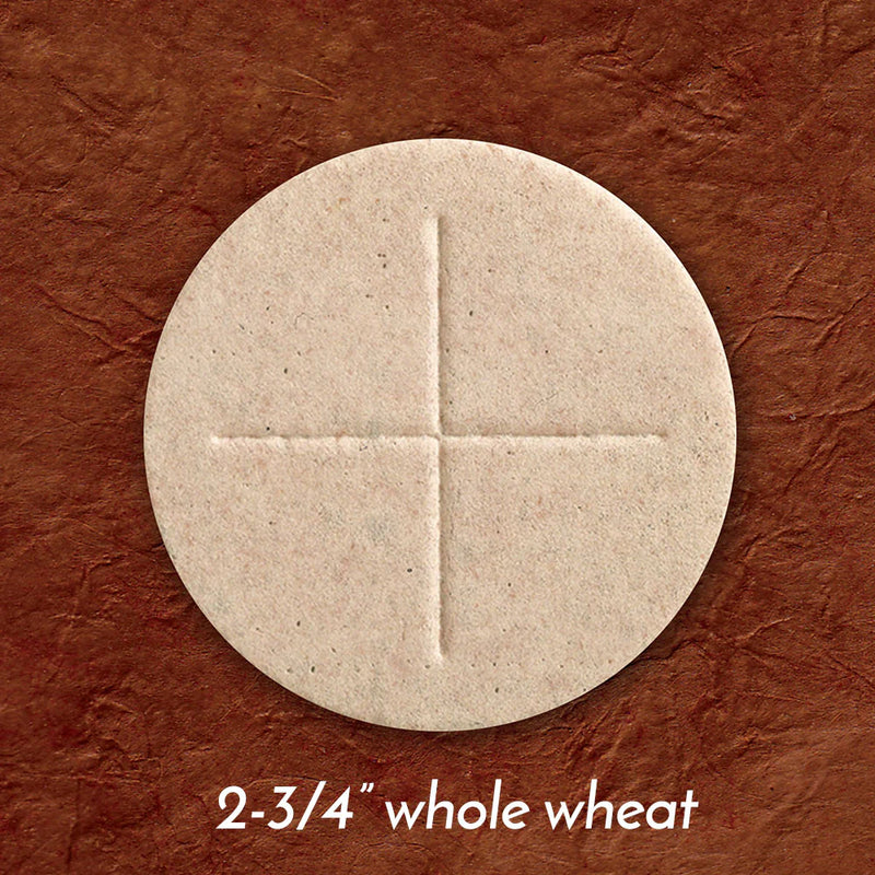 Cavanagh 2-3/4" Whole Wheat Communion Wafers – Large Altar Bread with Cross Design (Box of 50)