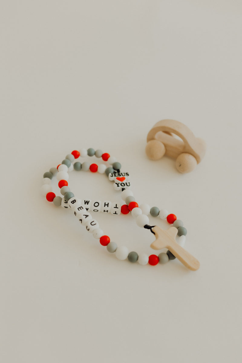 Jesus Loves You | Custom Baby Rosary