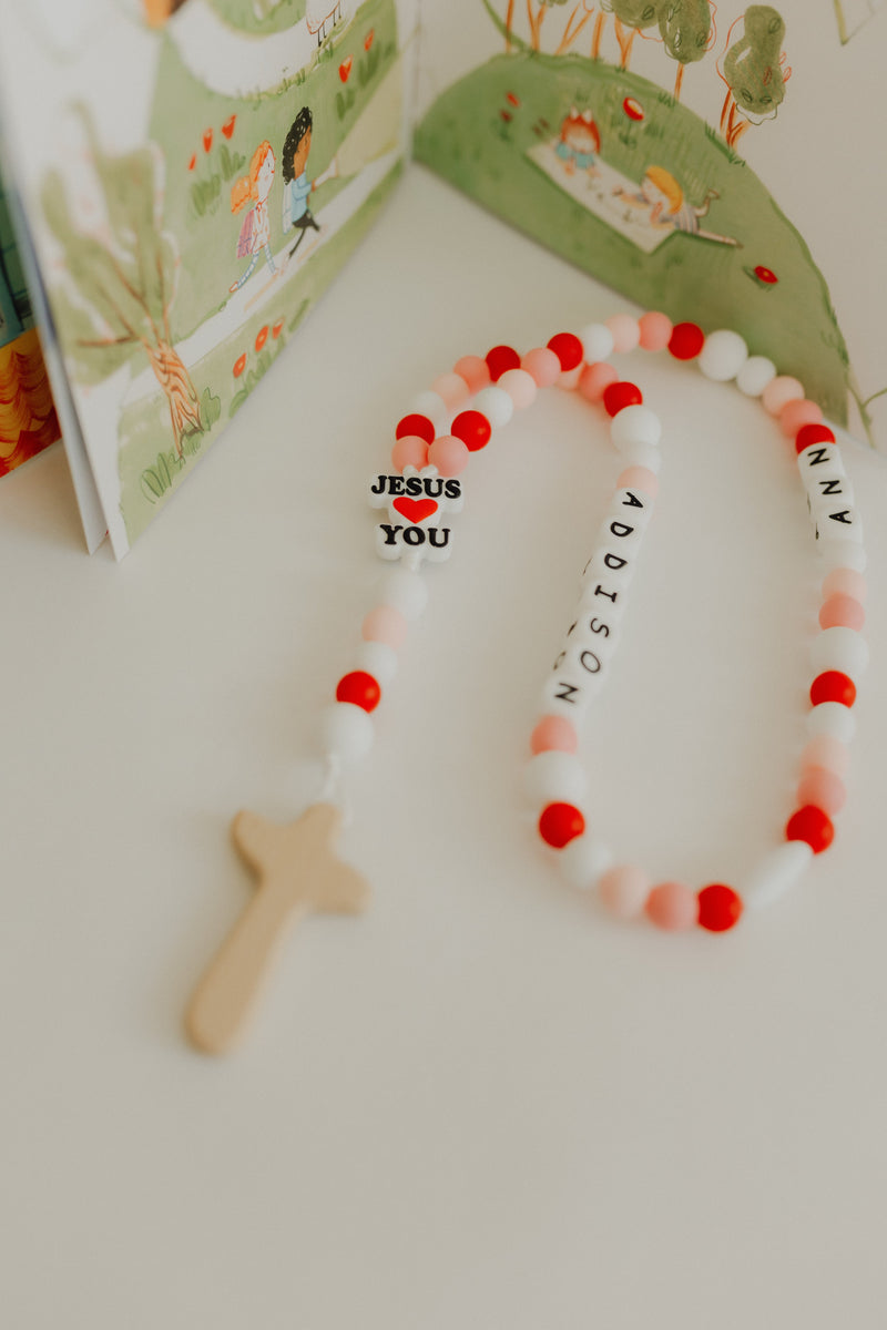 Jesus Loves You | Custom Baby Rosary
