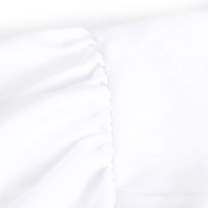 Baptismal Gown Box Pleat White Sm - Poly - Weighted