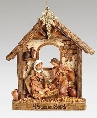 Fontanini Holy Family Ornament with Stable