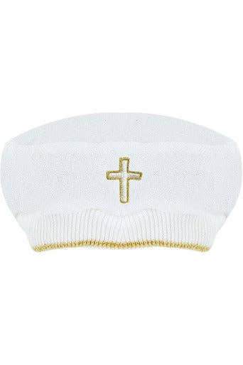 Baby Boy Christening Baptism Romper - Cross Detail with Hat