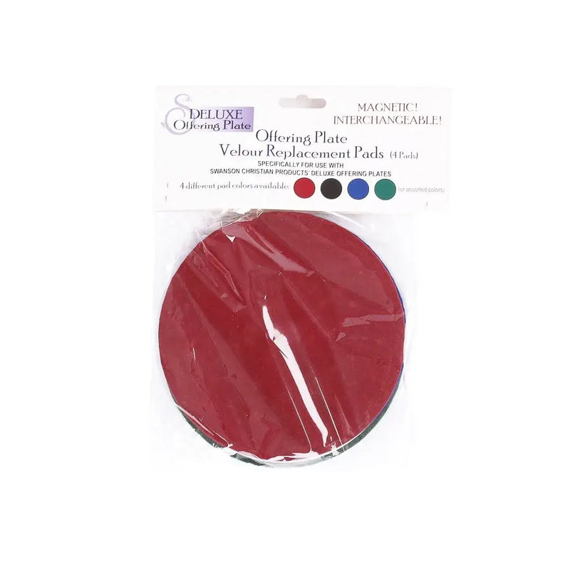 Gold Stainless Steel Offering Plate with Velour Pads – Magnetic Church Collection Plate (4 Interchangeable Colors)