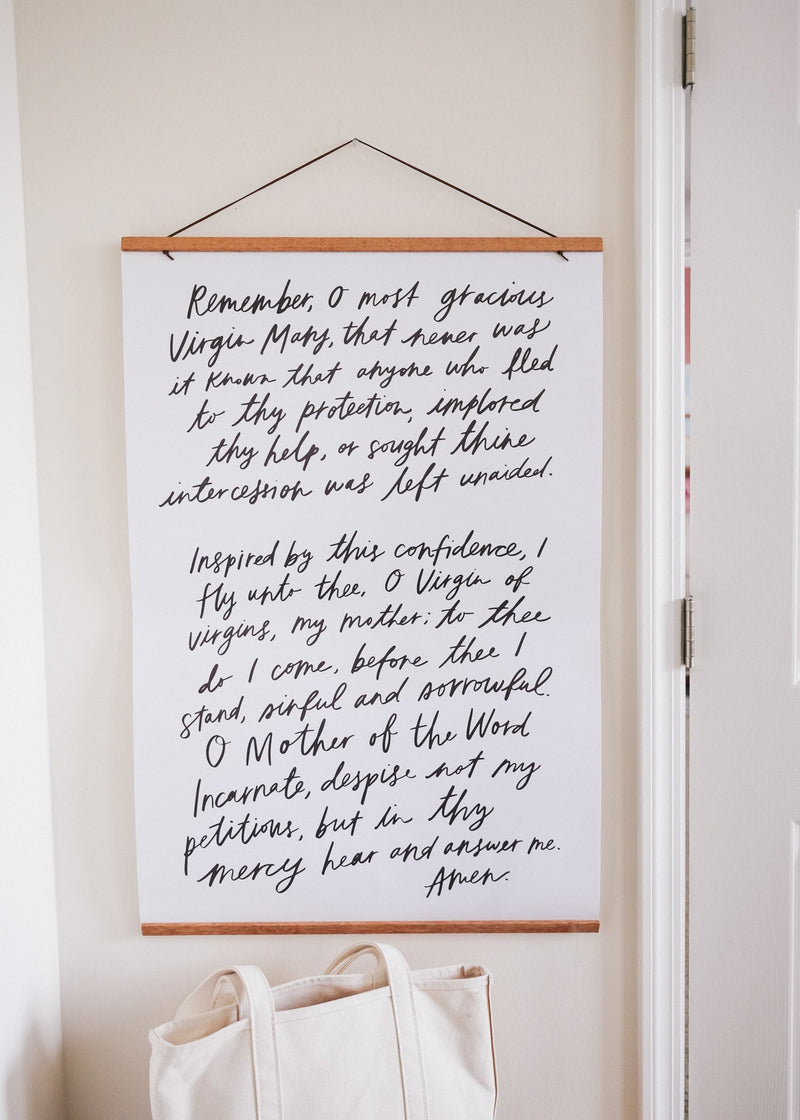 Memorare Prayer Catholic Poster (24x36)