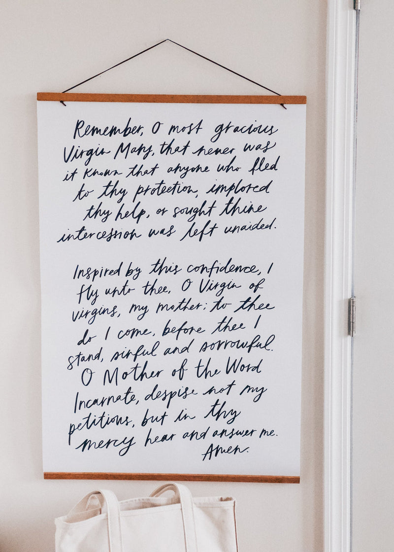 Memorare Prayer Catholic Poster (24x36)