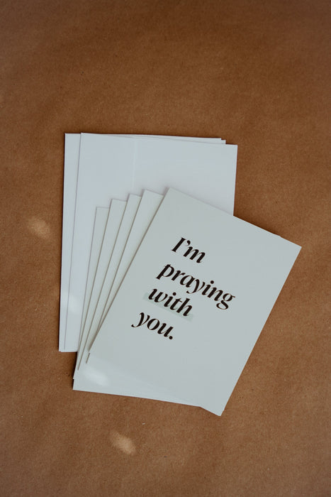 "I'm Praying With You" Greeting Cards // 5-Pack