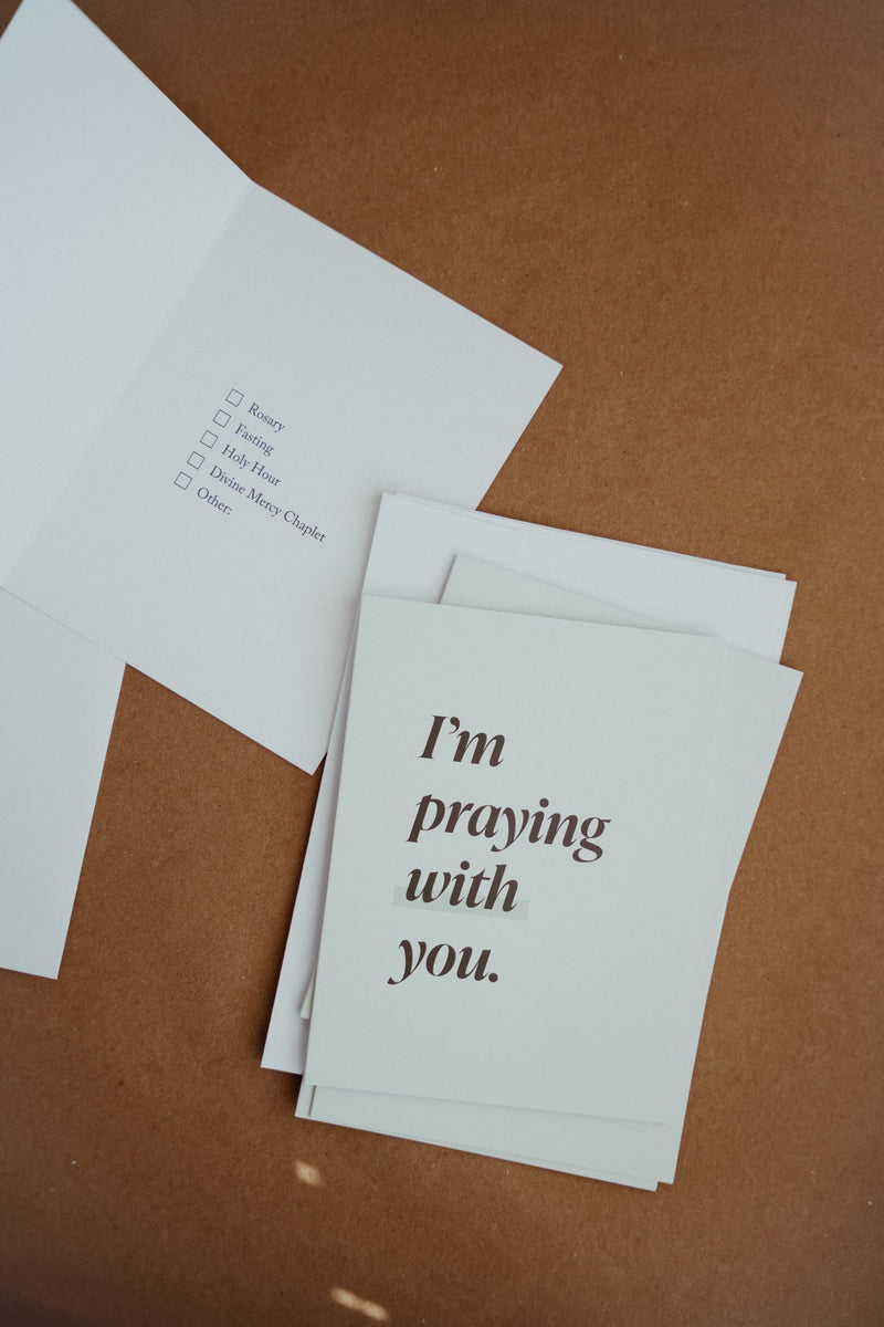 Catholic Intentions Greeting Cards "I'm Praying With You" 5-Pack