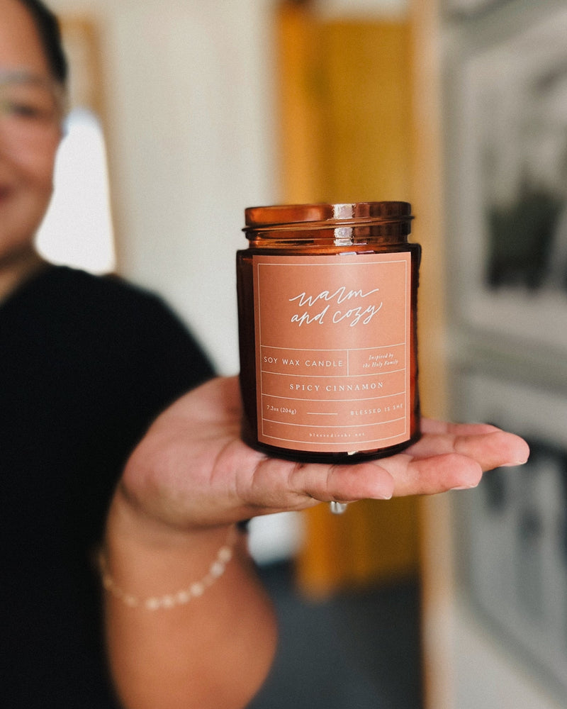 Warm and Cozy Candle Inspired by The Holy Family Soy Candle