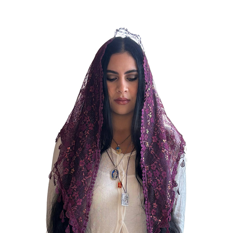 Veil ~ St. Kateri  - PURPLE IRIDESCENCE