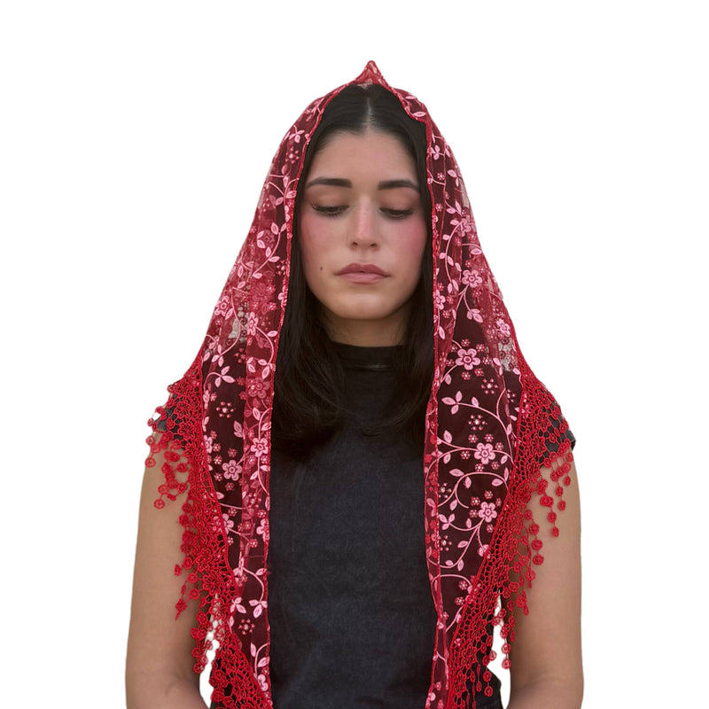 Veil ~ Cherry Blossom - RED