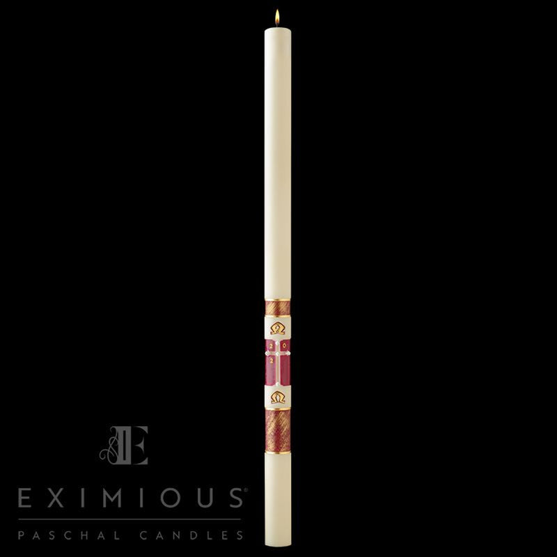 eximious® Christ Our Light Paschal Candle - Cathedral Candle - 51% Beeswax - 17 Sizes