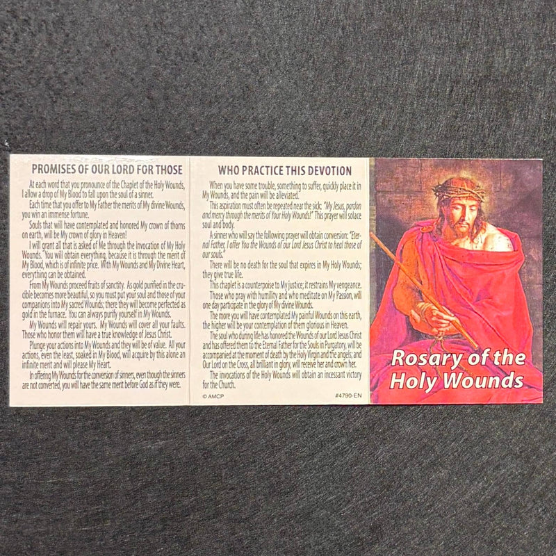 Rosary of the Holy Wounds Prayer Card Pamphlet