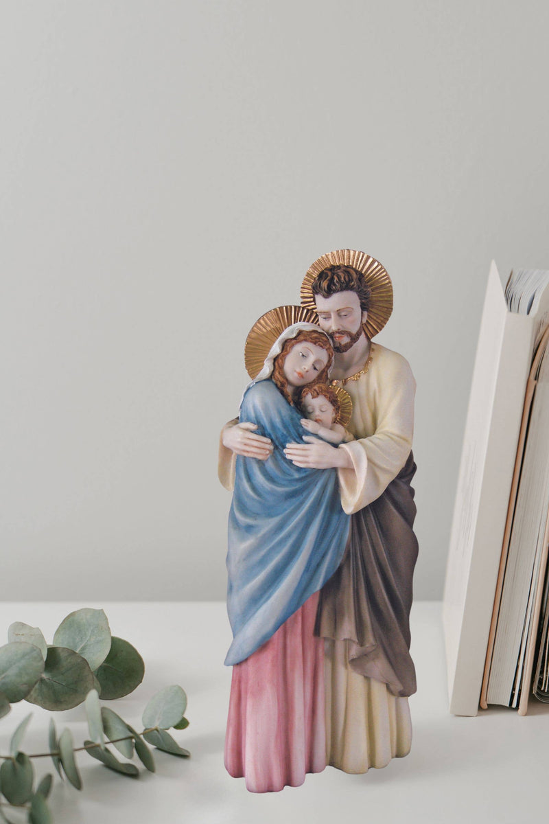 Holy Family Statue in Color 10"