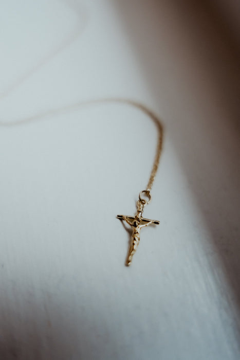 Women's Gold Crucifix Necklace