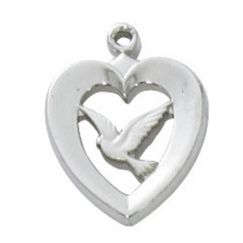 hearts necklace heart necklace simple heart necklace stunning heart necklace Heart and Dove necklace