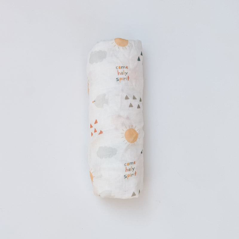 Come Holy Spirit - Catholic Baby Muslin Blanket Swaddle