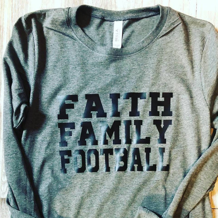 Faith Family Football Sweatshirt