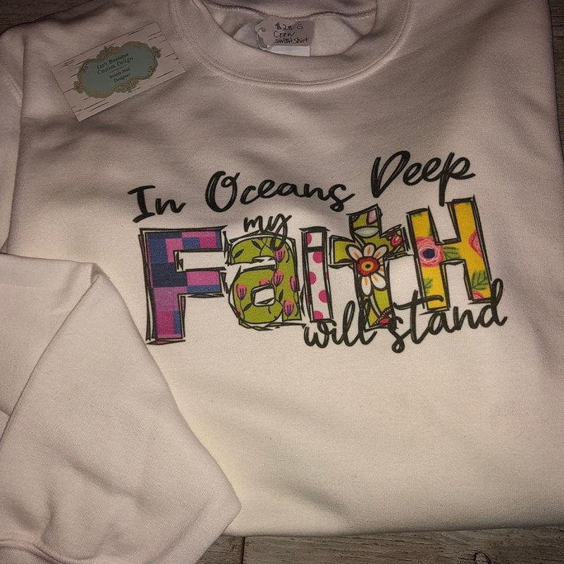 In Oceans Deep My Faith Will Stand - Colorful