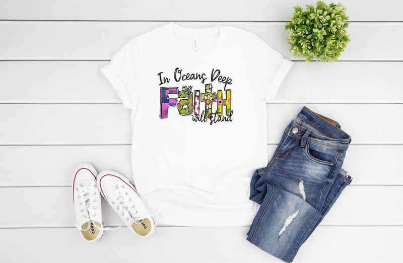 In Oceans Deep My Faith Will Stand - Colorful