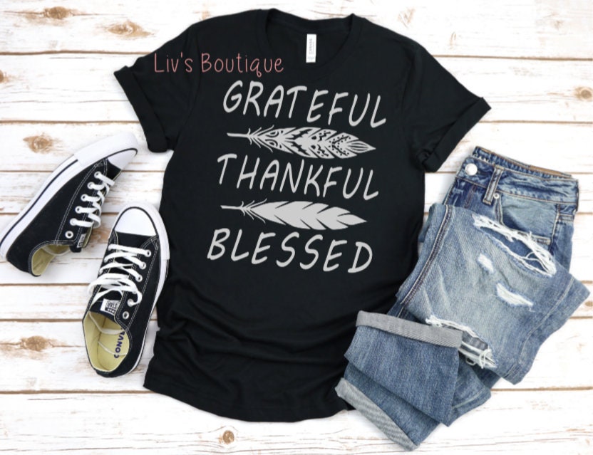 Grateful Thankful Blessed Graphic Tee