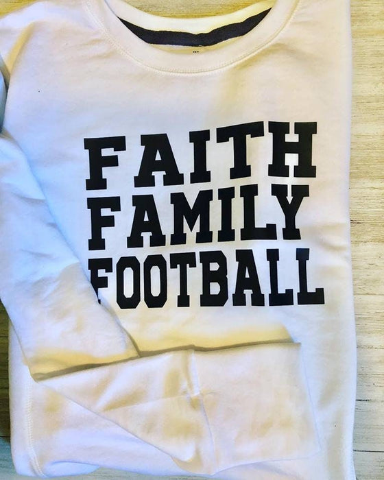 Faith Family Football Sweatshirt