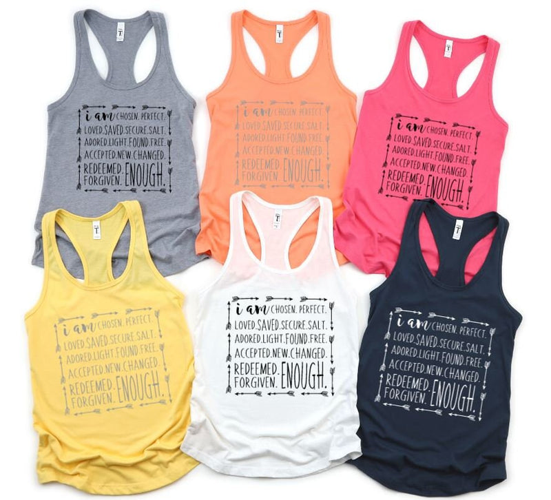 I Am Enough Shirt, Christian Crewneck, Inspirational shirt for Her, I Am Who you Say I am, Easter Faith Shirt, Religious Gift for her