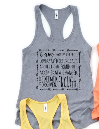 I Am Enough Shirt, Christian Crewneck, Inspirational shirt for Her, I Am Who you Say I am, Easter Faith Shirt, Religious Gift for her